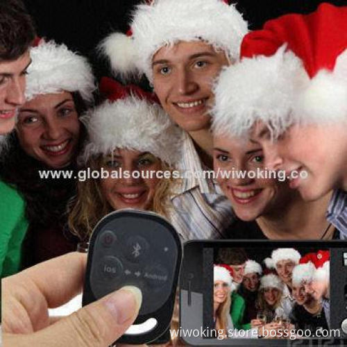 Bluetooth Remote Control/Self-timer for iPhone and Samsung Smartphones, Built-in Lithium Battery